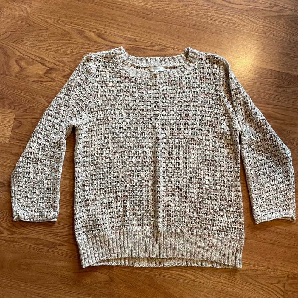 Maurices Knit Sweater Large Marled Browns
